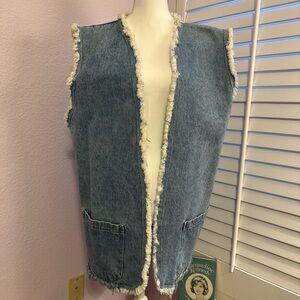 Frayed Denim Vest